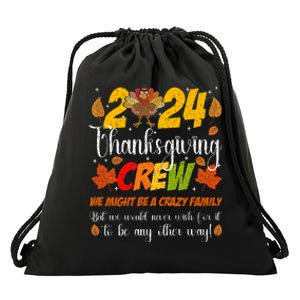 Family Thanksgiving 2024 Thanksgiving Crew Matching Drawstring Bag