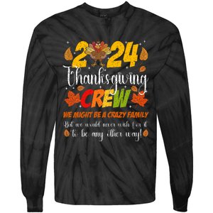 Family Thanksgiving 2024 Thanksgiving Crew Matching Tie-Dye Long Sleeve Shirt