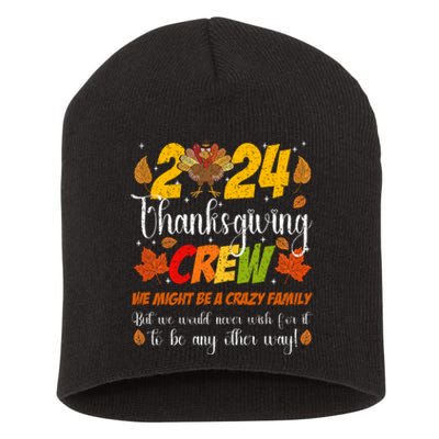 Family Thanksgiving 2024 Thanksgiving Crew Matching Short Acrylic Beanie