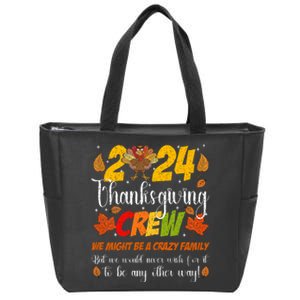 Family Thanksgiving 2024 Thanksgiving Crew Matching Zip Tote Bag