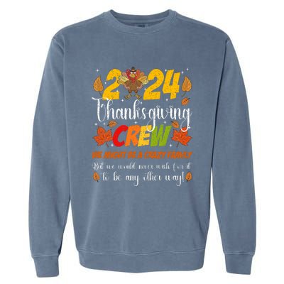 Family Thanksgiving 2024 Thanksgiving Crew Matching Garment-Dyed Sweatshirt