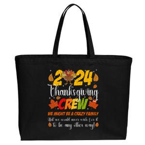 Family Thanksgiving 2024 Thanksgiving Crew Matching Cotton Canvas Jumbo Tote