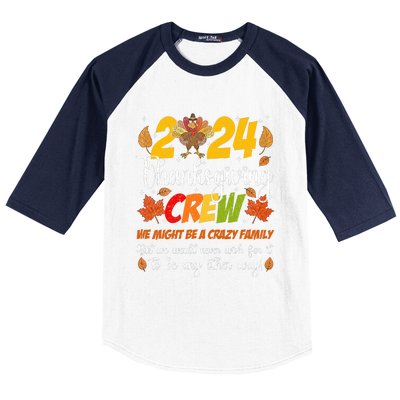 Family Thanksgiving 2024 Thanksgiving Crew Matching Baseball Sleeve Shirt