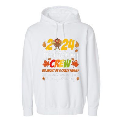 Family Thanksgiving 2024 Thanksgiving Crew Matching Garment-Dyed Fleece Hoodie