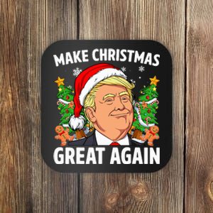 Funny Trump 2024 Make Christmas Great Again Coaster