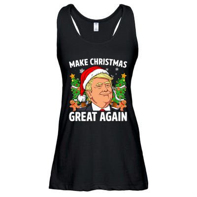 Funny Trump 2024 Make Christmas Great Again Ladies Essential Flowy Tank