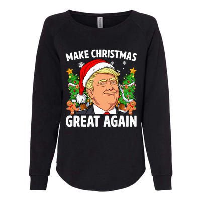 Funny Trump 2024 Make Christmas Great Again Womens California Wash Sweatshirt