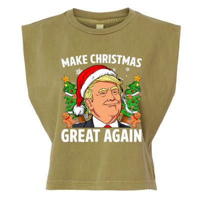 Funny Trump 2024 Make Christmas Great Again Garment-Dyed Women's Muscle Tee