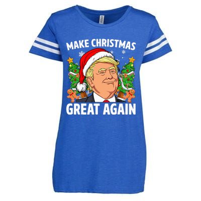 Funny Trump 2024 Make Christmas Great Again Enza Ladies Jersey Football T-Shirt