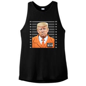 Funny Trump 2024 Prisoner Mugshot Ladies PosiCharge Tri-Blend Wicking Tank