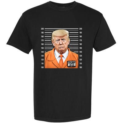 Funny Trump 2024 Prisoner Mugshot Garment-Dyed Heavyweight T-Shirt