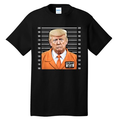 Funny Trump 2024 Prisoner Mugshot Tall T-Shirt