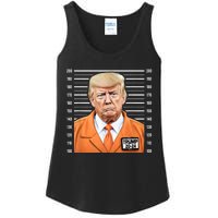 Funny Trump 2024 Prisoner Mugshot Ladies Essential Tank