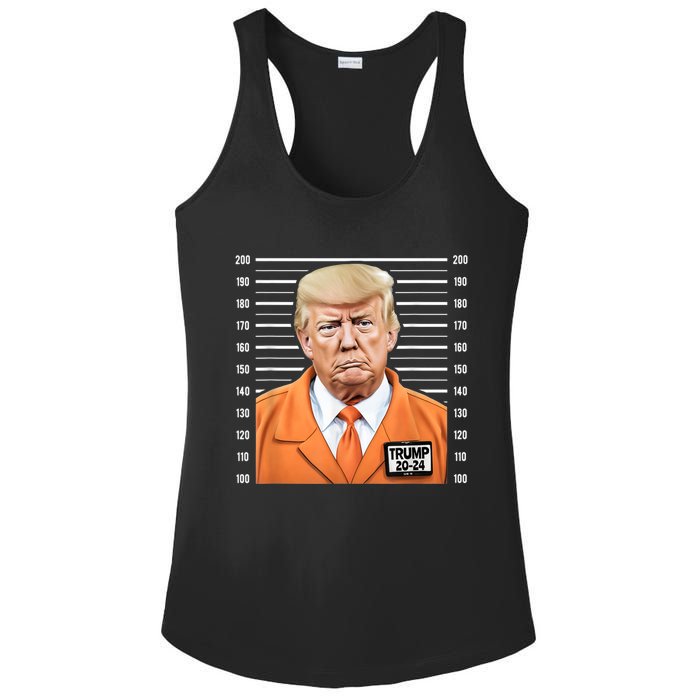 Funny Trump 2024 Prisoner Mugshot Ladies PosiCharge Competitor Racerback Tank