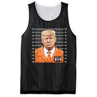 Funny Trump 2024 Prisoner Mugshot Mesh Reversible Basketball Jersey Tank