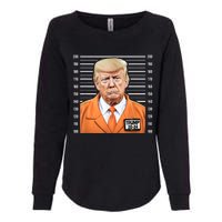 Funny Trump 2024 Prisoner Mugshot Womens California Wash Sweatshirt