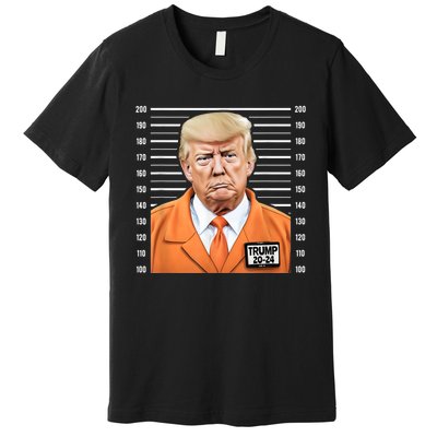 Funny Trump 2024 Prisoner Mugshot Premium T-Shirt