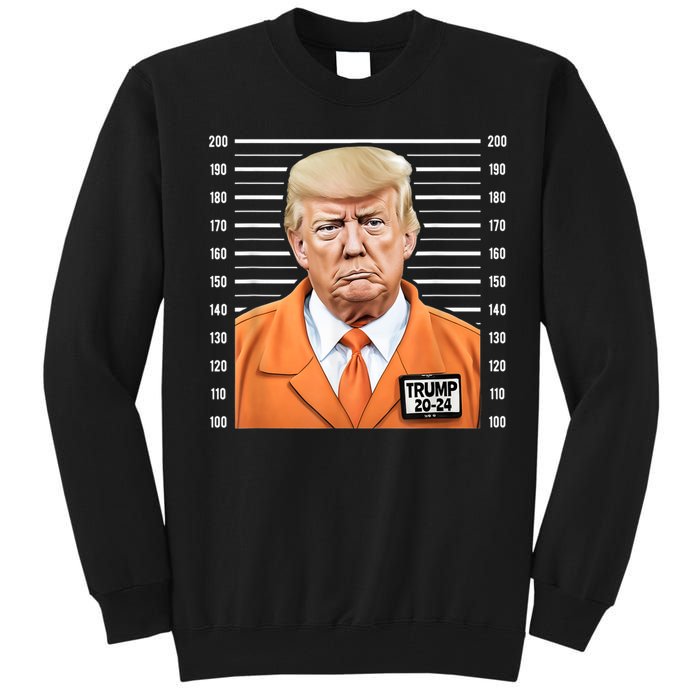 Funny Trump 2024 Prisoner Mugshot Tall Sweatshirt