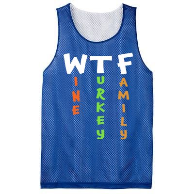 Funny Thanksgiving 2018 Gift Wine Turkey Family Gift Mesh Reversible Basketball Jersey Tank