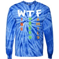 Funny Thanksgiving 2018 Gift Wine Turkey Family Gift Tie-Dye Long Sleeve Shirt