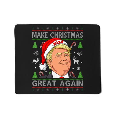 Funny Trump 2024 Make Christmas Great Again Ugly Sweater Mousepad