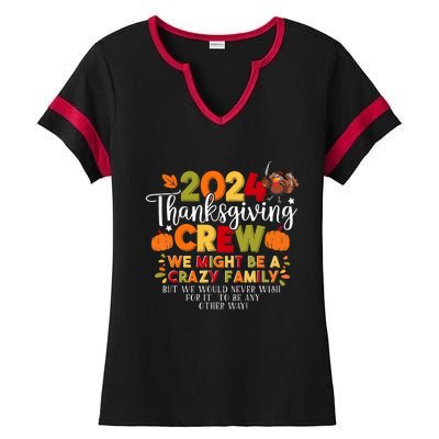 Family Thanksgiving 2024 Thanksgiving Crew Matching Group Ladies Halftime Notch Neck Tee