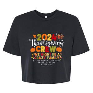 Family Thanksgiving 2024 Thanksgiving Crew Matching Group Bella+Canvas Jersey Crop Tee