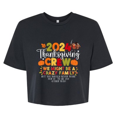 Family Thanksgiving 2024 Thanksgiving Crew Matching Group Bella+Canvas Jersey Crop Tee