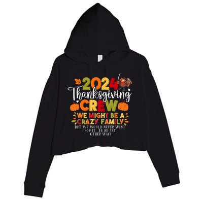 Family Thanksgiving 2024 Thanksgiving Crew Matching Group Crop Fleece Hoodie