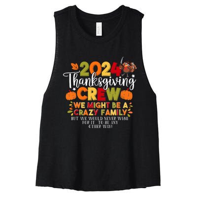 Family Thanksgiving 2024 Thanksgiving Crew Matching Group Women's Racerback Cropped Tank