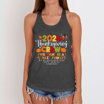 Family Thanksgiving 2024 Thanksgiving Crew Matching Group Women's Knotted Racerback Tank