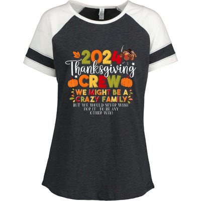 Family Thanksgiving 2024 Thanksgiving Crew Matching Group Enza Ladies Jersey Colorblock Tee