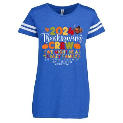 Family Thanksgiving 2024 Thanksgiving Crew Matching Group Enza Ladies Jersey Football T-Shirt