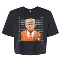 Funny Trump 2024 Prisoner Mugshot Bella+Canvas Jersey Crop Tee