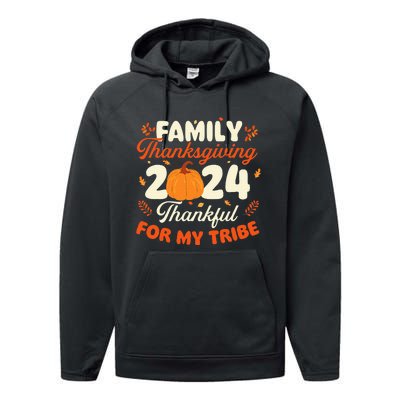 Family Thanksgiving 2024 Thanksgiving Day Fall Holiday Performance Fleece Hoodie