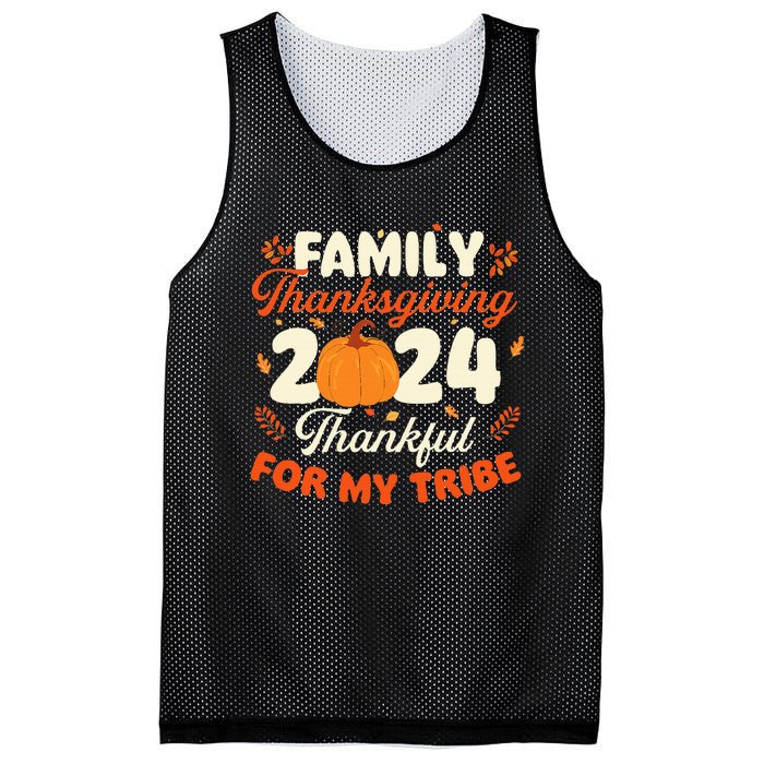 Family Thanksgiving 2024 Thanksgiving Day Fall Holiday Mesh Reversible Basketball Jersey Tank