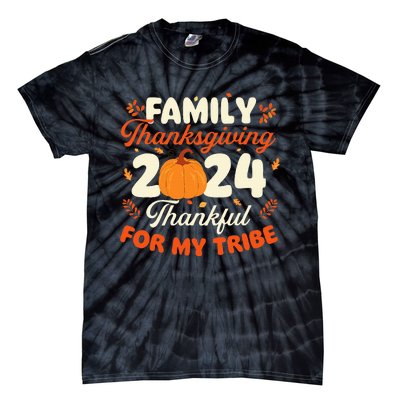 Family Thanksgiving 2024 Thanksgiving Day Fall Holiday Tie-Dye T-Shirt