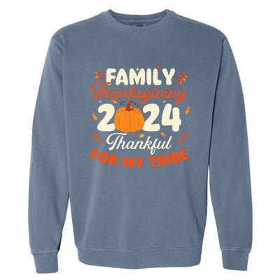 Family Thanksgiving 2024 Thanksgiving Day Fall Holiday Garment-Dyed Sweatshirt