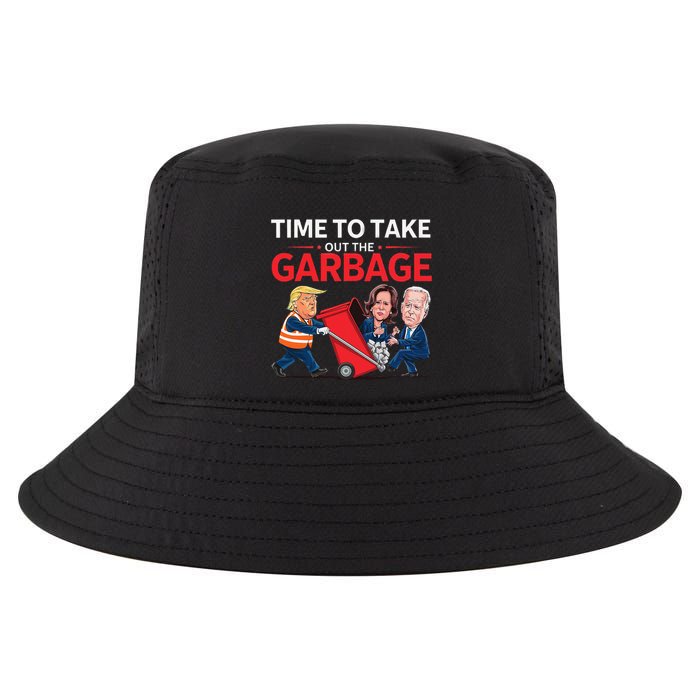 Funny Trump 2025 Time To Take Out Garbage Harris Biden Cool Comfort Performance Bucket Hat