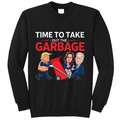 Funny Trump 2025 Time To Take Out Garbage Harris Biden Sweatshirt