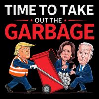 Funny Trump 2025 Time To Take Out Garbage Harris Biden Impact Tech Backpack
