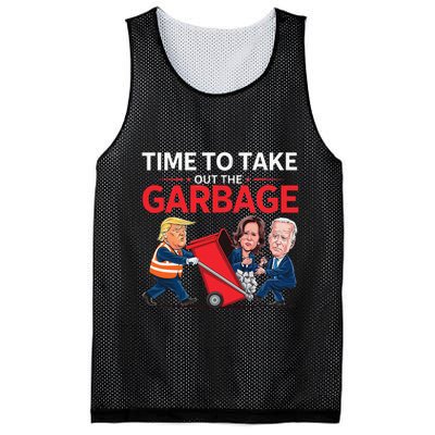 Funny Trump 2025 Time To Take Out Garbage Harris Biden Mesh Reversible Basketball Jersey Tank