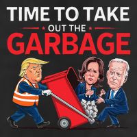 Funny Trump 2025 Time To Take Out Garbage Harris Biden 12oz Stainless Steel Coffee Mug