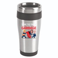 Funny Trump 2025 Time To Take Out Garbage Harris Biden 16oz Travel Tumbler