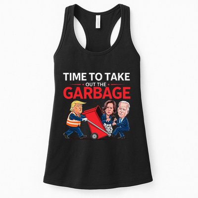 Funny Trump 2025 Time To Take Out Garbage Harris Biden Womens Tank Top