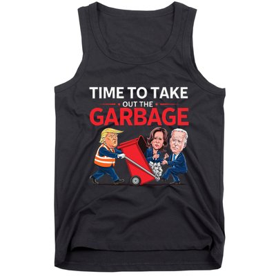 Funny Trump 2025 Time To Take Out Garbage Harris Biden Tank Top