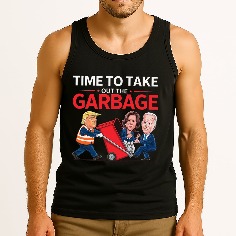 Funny Trump 2025 Time To Take Out Garbage Harris Biden Tank Top