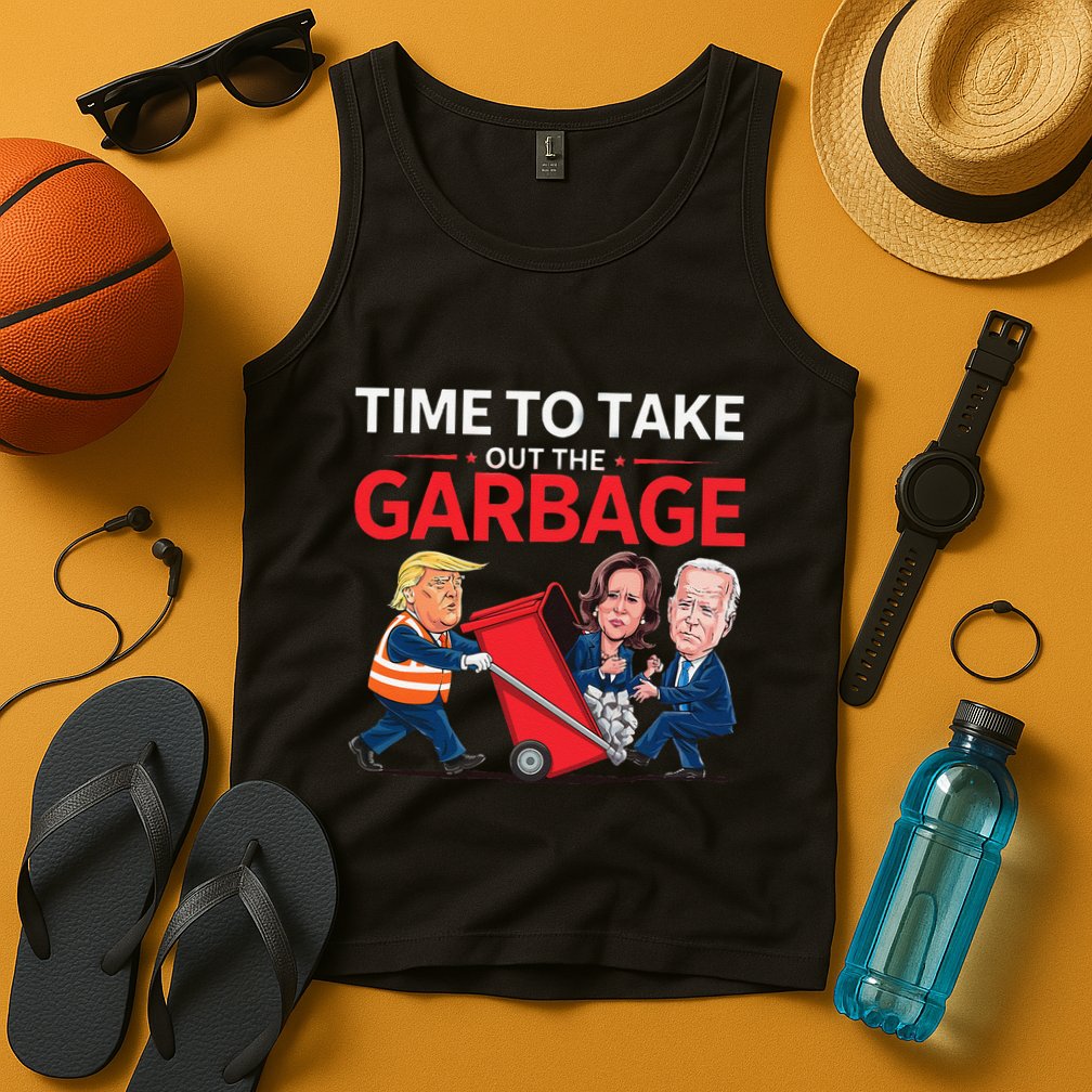 Funny Trump 2025 Time To Take Out Garbage Harris Biden Tank Top