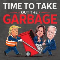 Funny Trump 2025 Time To Take Out Garbage Harris Biden Vector Backpack