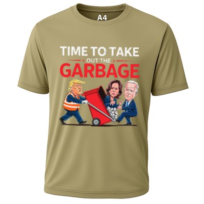 Funny Trump 2025 Time To Take Out Garbage Harris Biden Cooling Performance Crew T-Shirt
